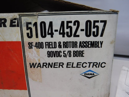 5104 - 452 - 057 - WARNER 5104 - 452 - 057 SF - 400 FIELD & ROTOR ASSEMBLY 90VDC, 5/8 BORE - Surplus Alley